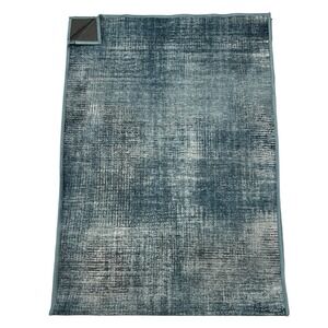 Ruggable "Sudaria" Runner 30 x 82 Solid Teal Blue Flatwoven Rug Washable No Mat